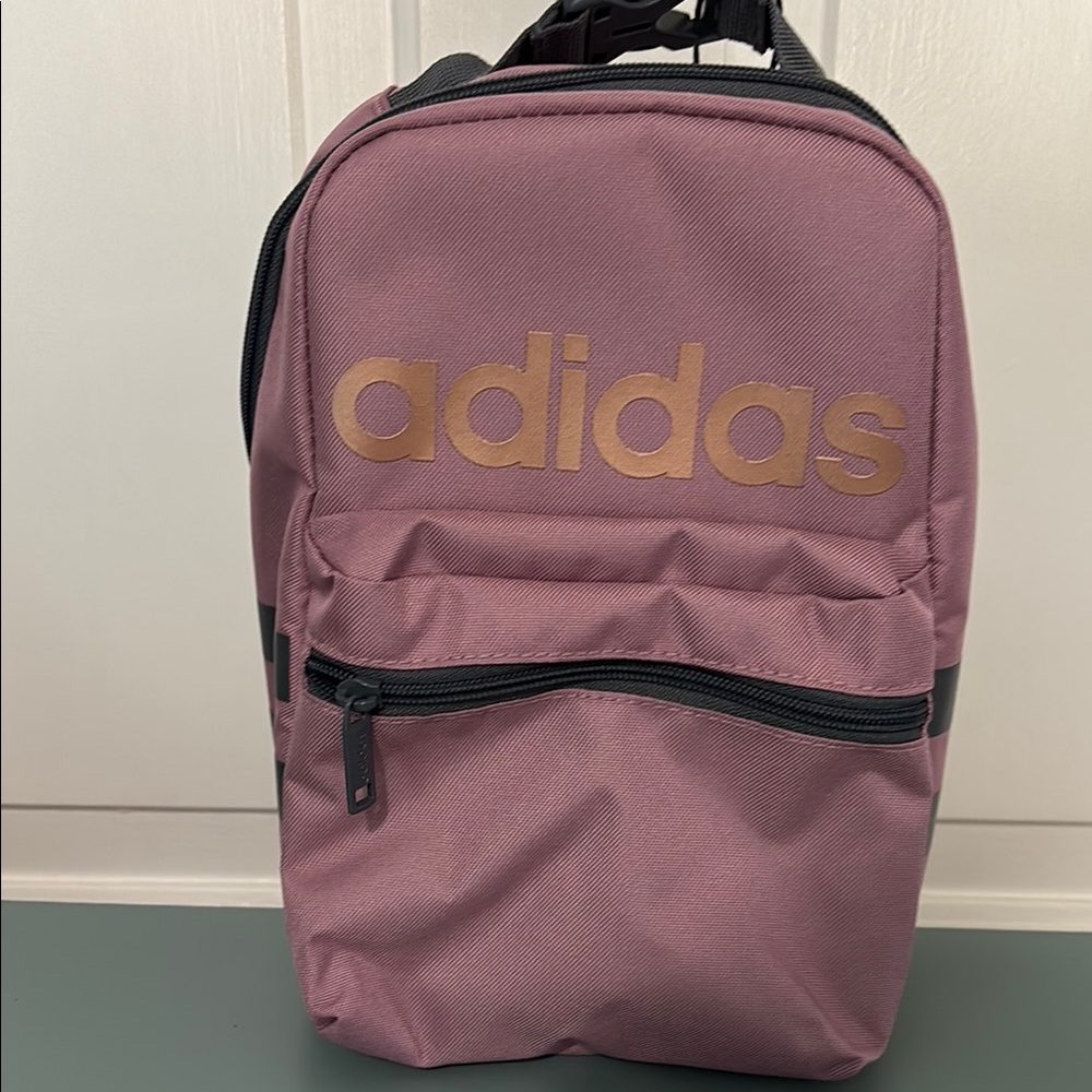 Adidas Mauve Backpack with Gold Logo